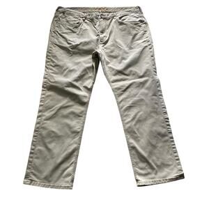 Men's Tommy Bahama Size 42 x 30 Khaki Flat Front Chino Pants Cotton Blend
